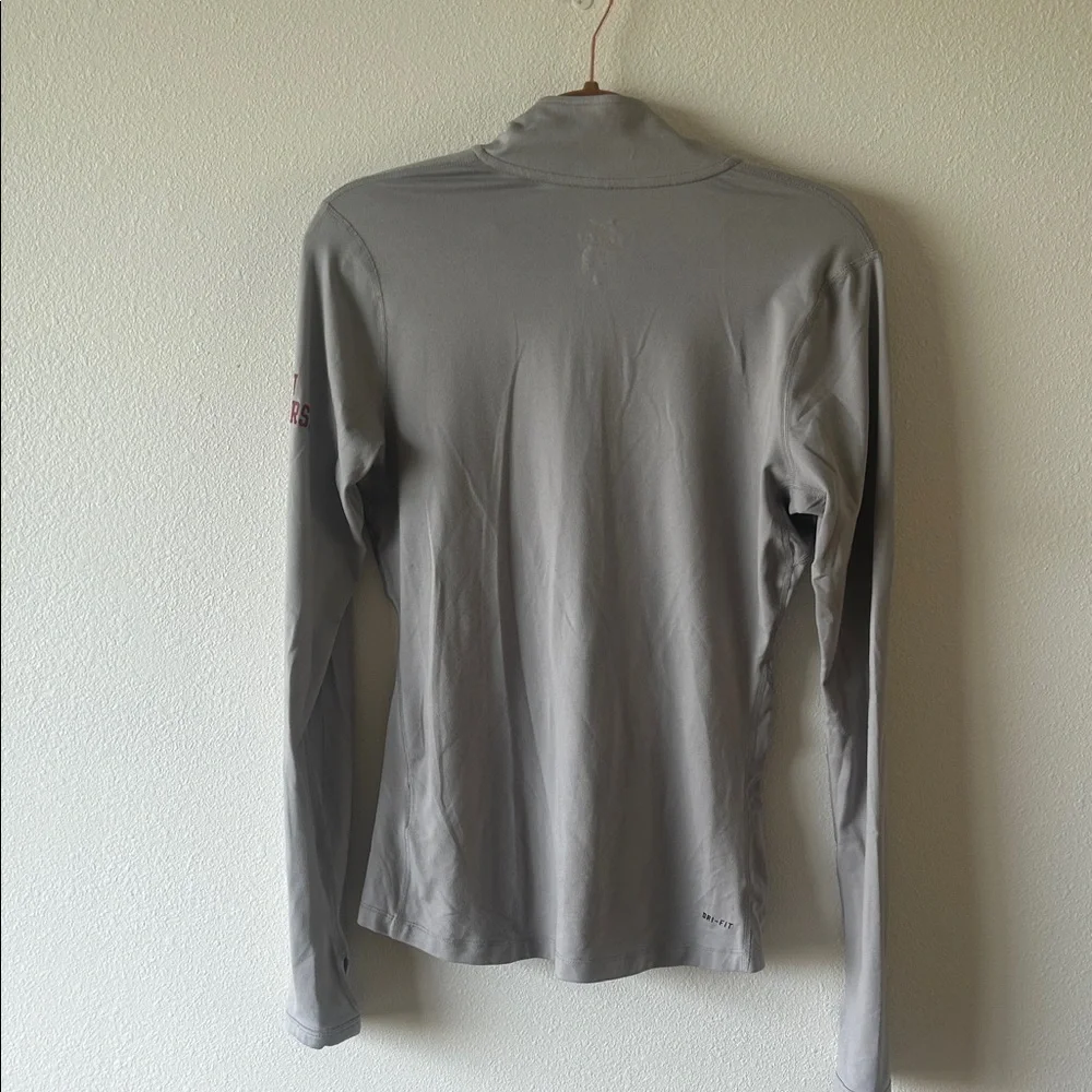 WSU Nike Light Gray Quarter-Zip Pullover